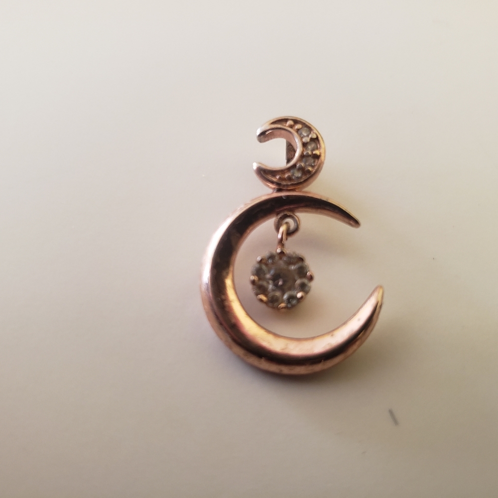 Celestial half moon pendant